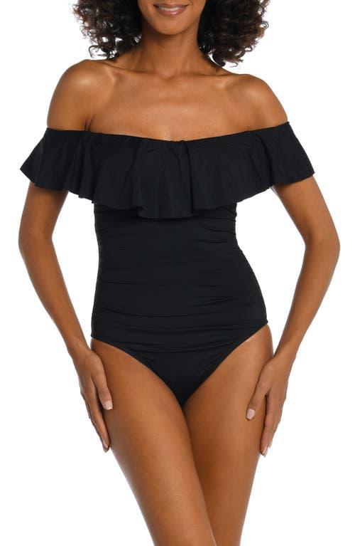 La Blanca Off the Shoulder One-Piece Swimsuit Product Image