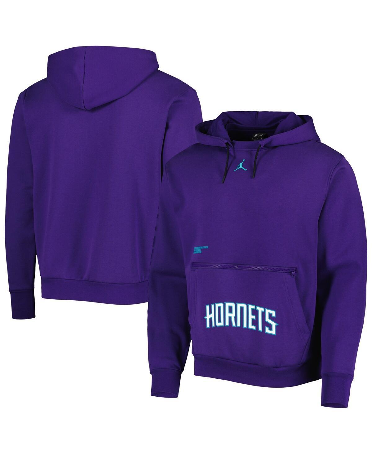 Mens Jordan Purple Charlotte Hornets Courtside Statement Edition Pullover Hoodie Product Image