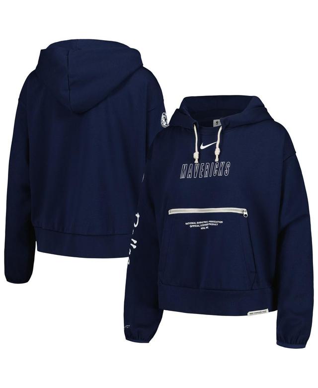 Womens Nike Navy Dallas Mavericks Courtside Standard Issue Performance Pullover Hoodie Product Image