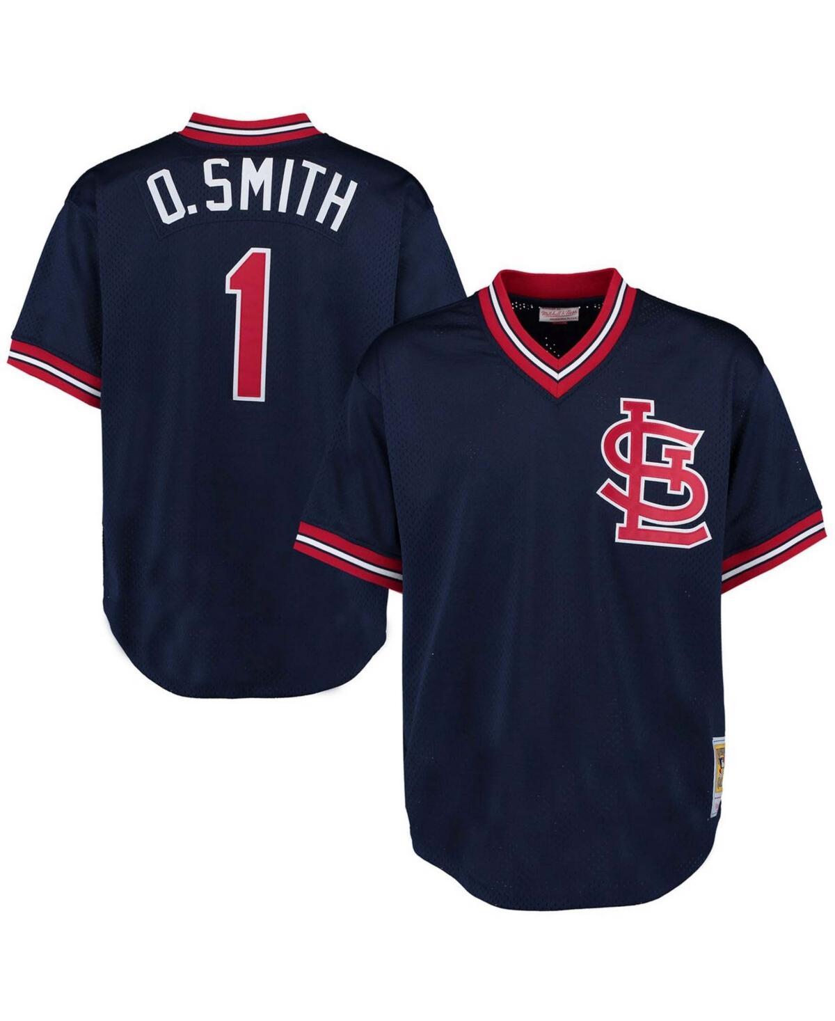 Mens Ozzie Smith Navy St. Louis Cardinals 1994 Authentic Cooperstown Collection Mesh Batting Practice Jersey - Navy Product Image