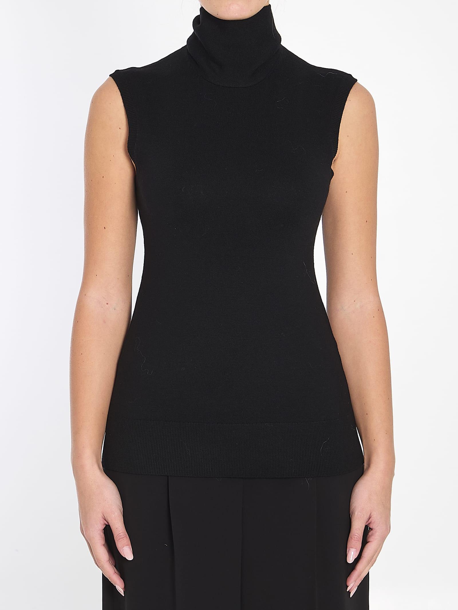 TOTÊME Sleeveless Scarf Jumper In Black Product Image