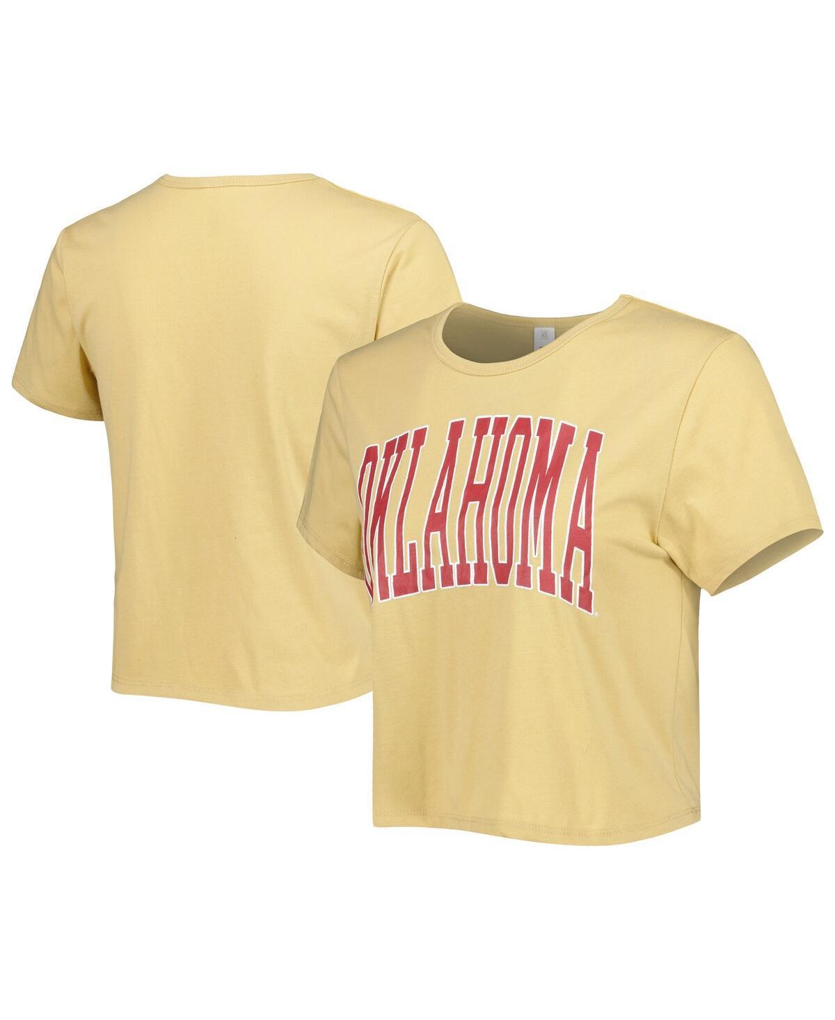 Womens ZooZatz Yellow Oklahoma Sooners Core Fashion Cropped T-shirt Product Image