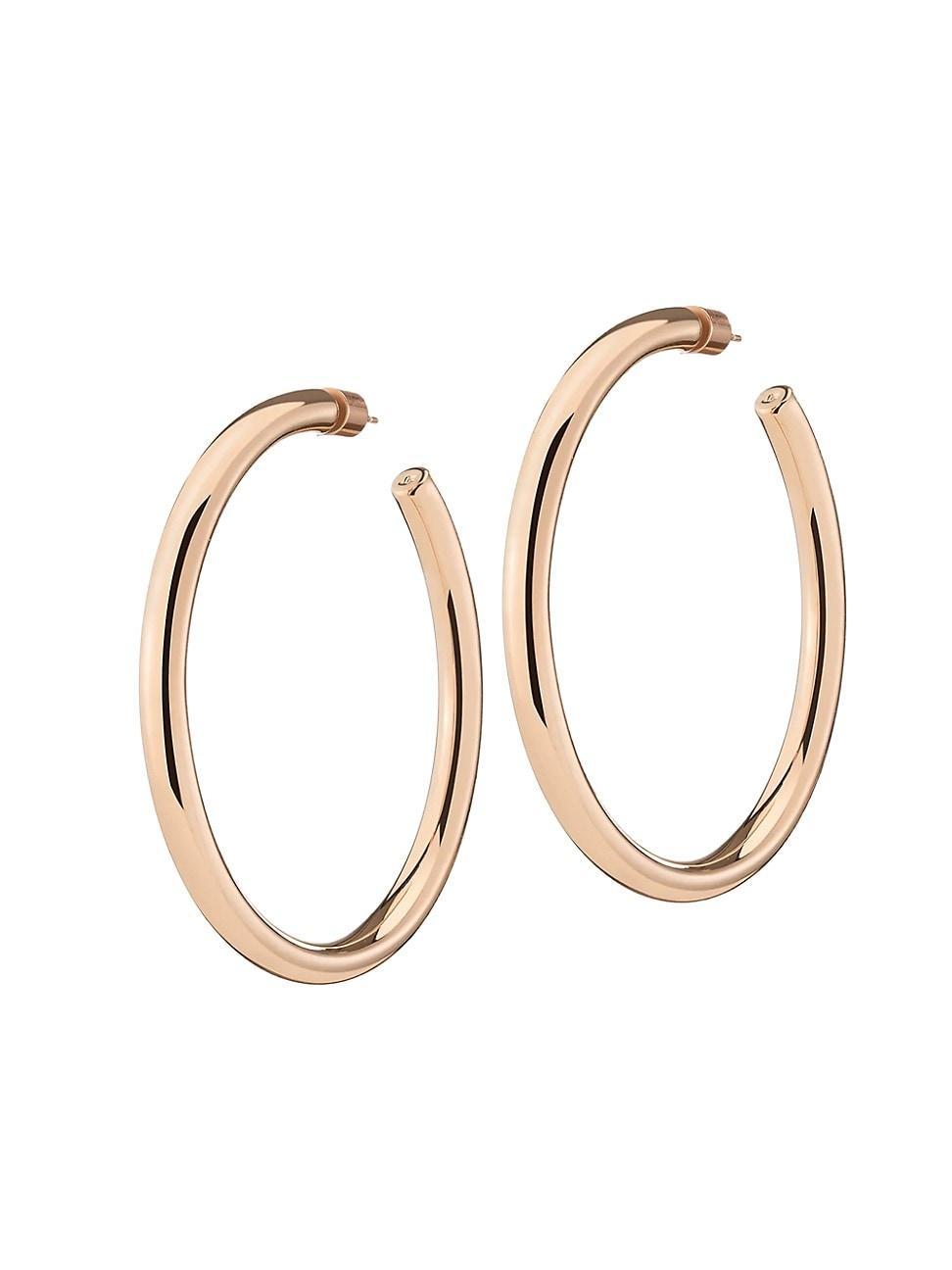 Womens Michelle 10K-Gold-Plated Hoop Earrings Product Image