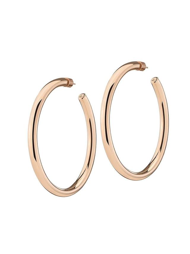 Womens Michelle 10K-Gold-Plated Hoop Earrings Product Image