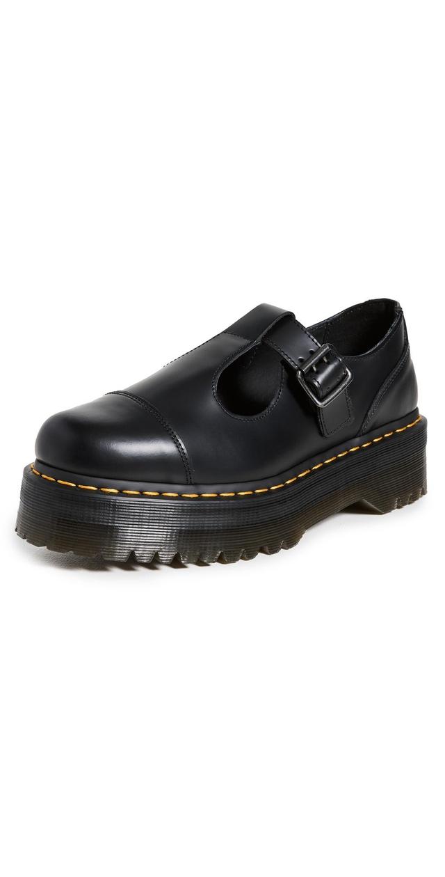 Bethan Polished Smooth Leather Platform Shoes Product Image