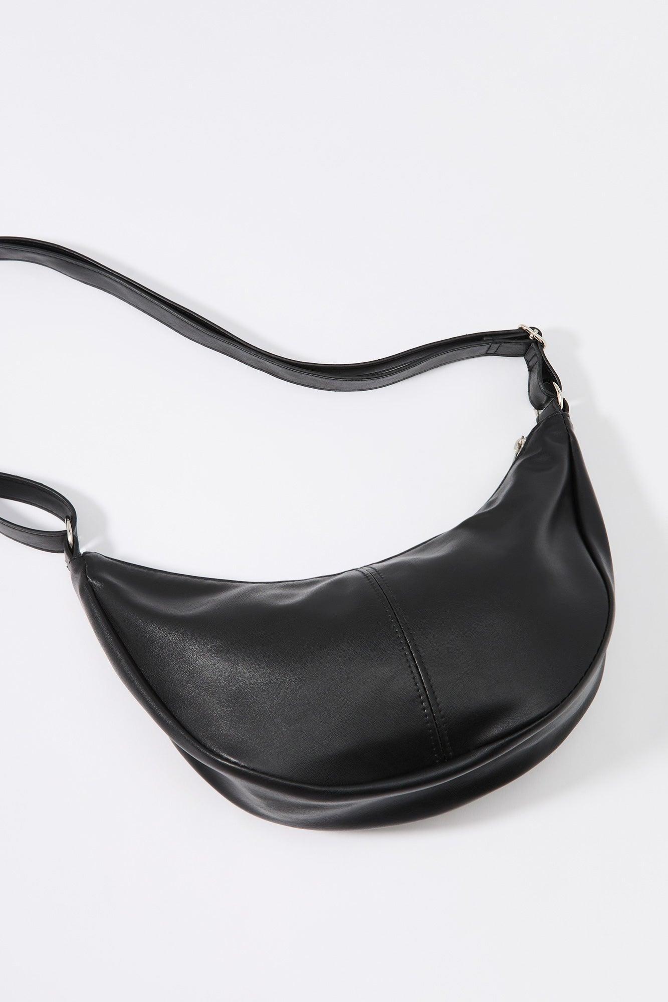 Faux Leather Half Moon Bag Female Product Image