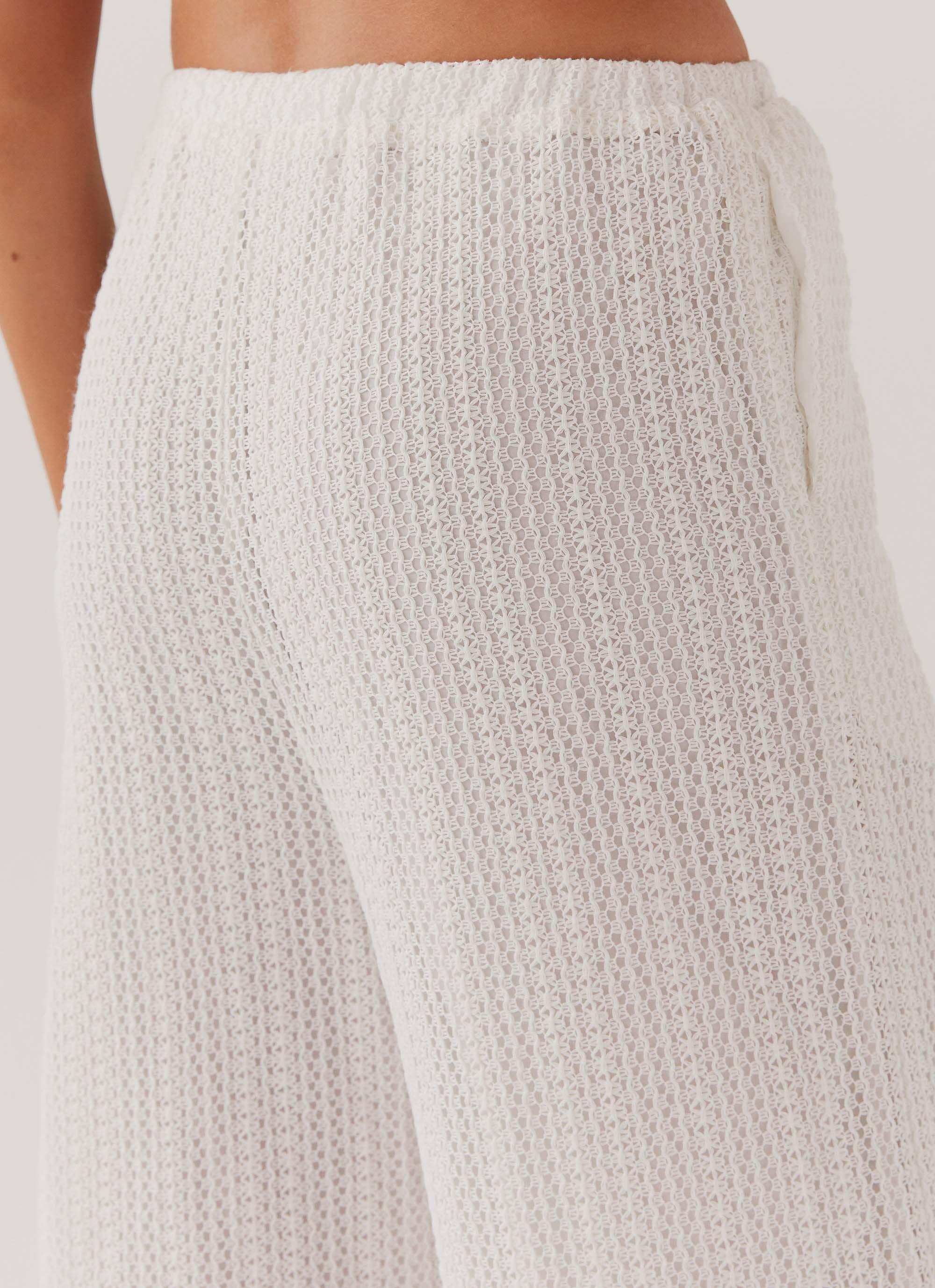 Karley Knit Pants - White Product Image