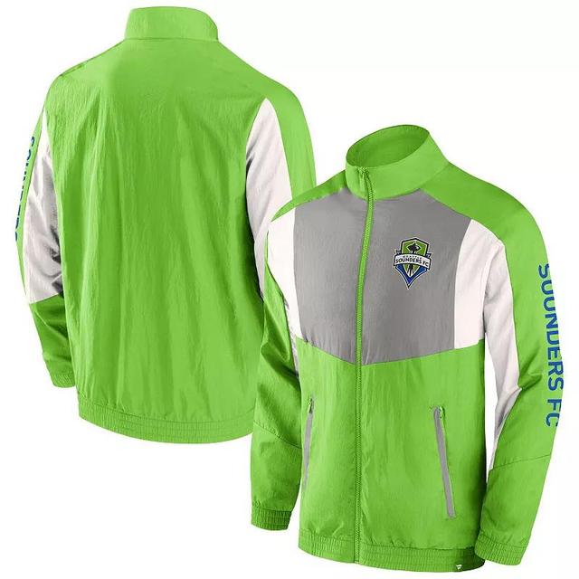 Mens Fanatics Branded Rave Seattle Sounders FC Net Goal Raglan Full-Zip Track Jacket Product Image