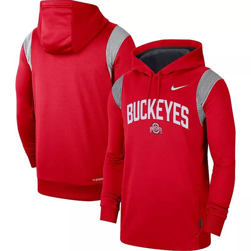 Mens Nike Scarlet Ohio State Buckeyes 2022 Game Day Sideline Performance Pullover Hoodie Product Image