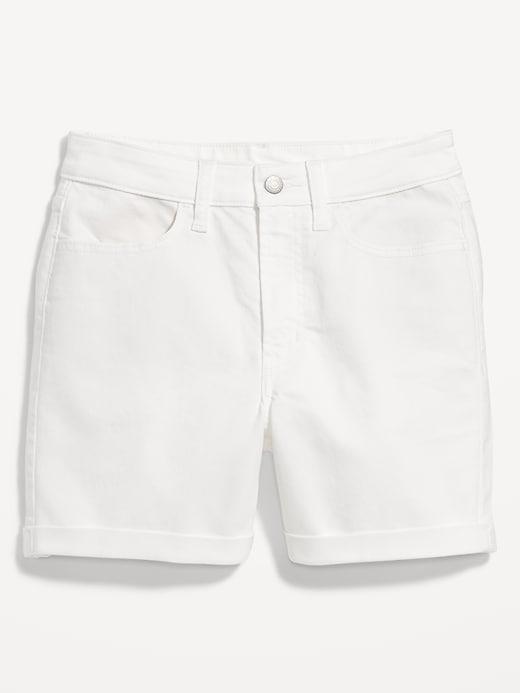 High-Waisted Wow Jean Shorts -- 5-inch inseam Product Image