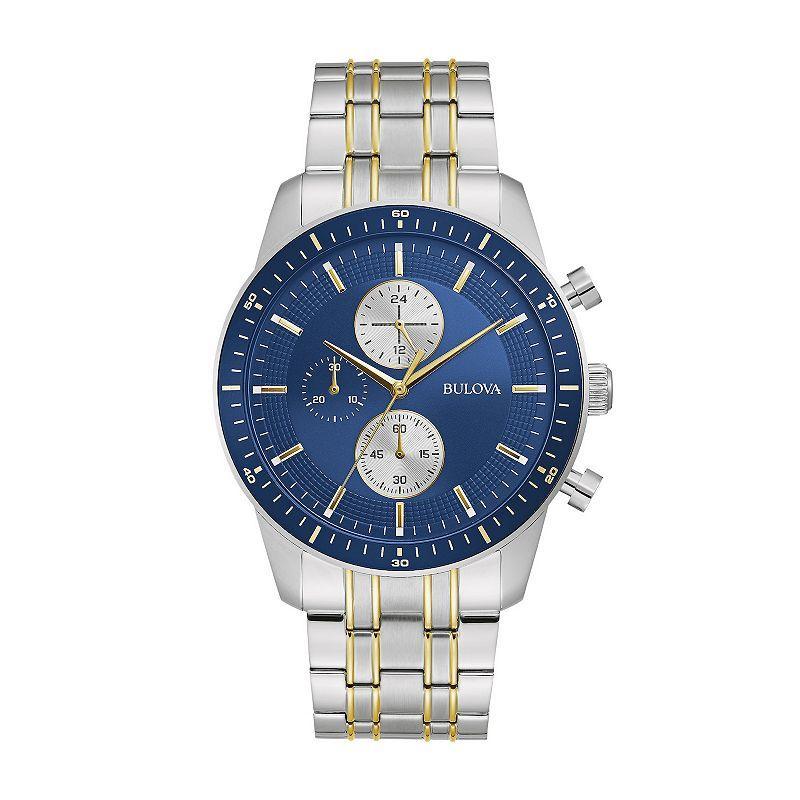 Bulova Mens Two-Tone Chronograph Watch - 98A243 Multicolor Product Image