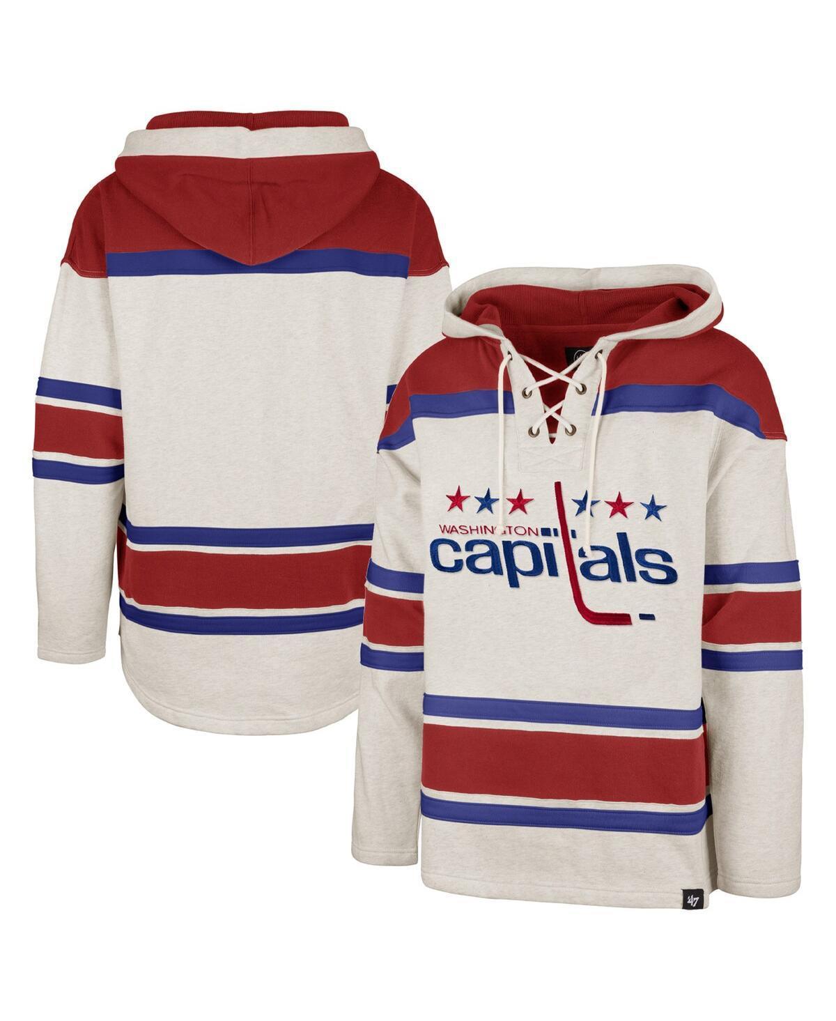 Mens 47 Oatmeal Montreal Canadiens Rockaway Lace-Up Pullover Hoodie Product Image