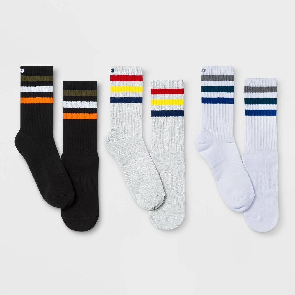 Pair of Thieves Mens Cushion Crew Socks 3pk - Gray/Black Product Image