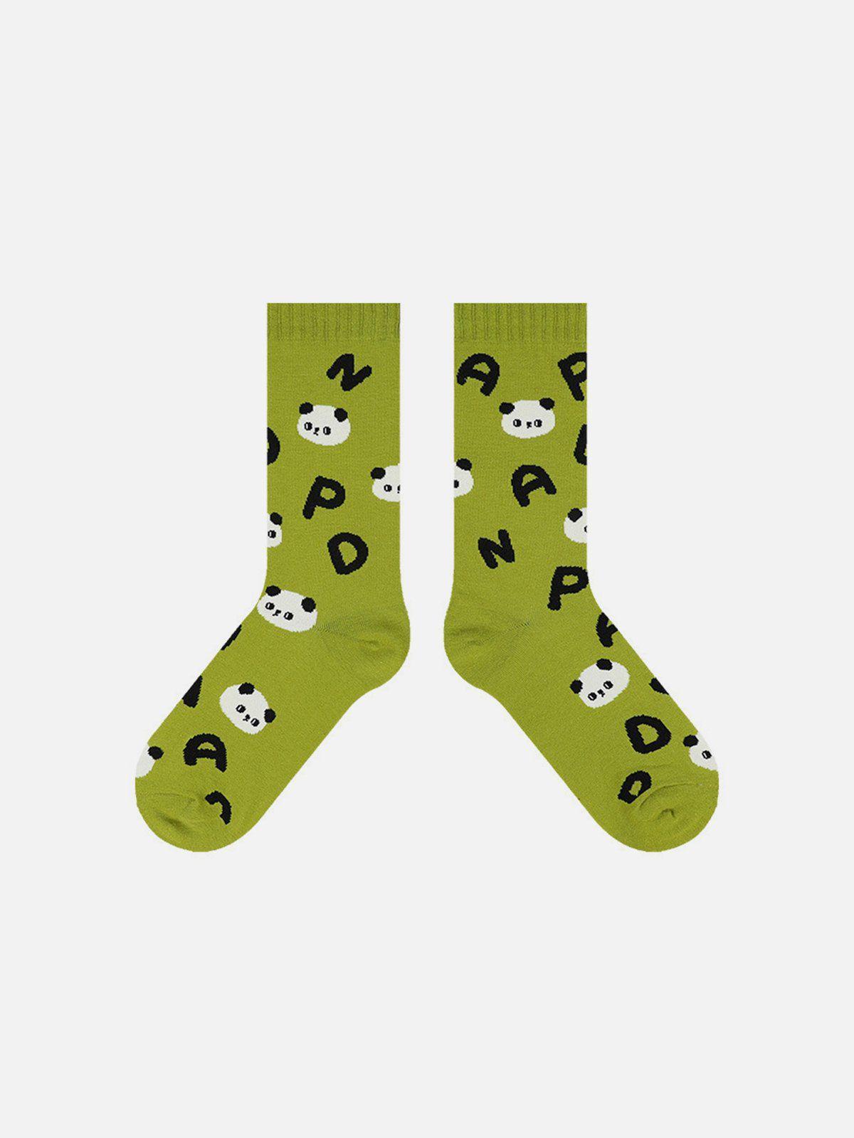 Cartoon Panda Mid-Calf Socks Product Image