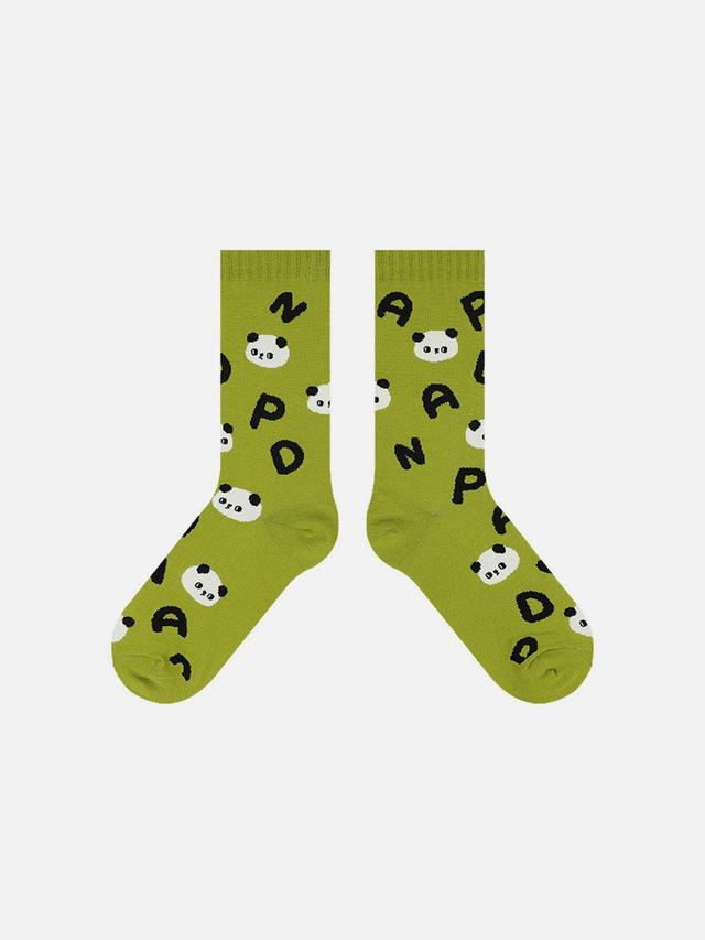 Cartoon Panda Mid-Calf Socks Product Image