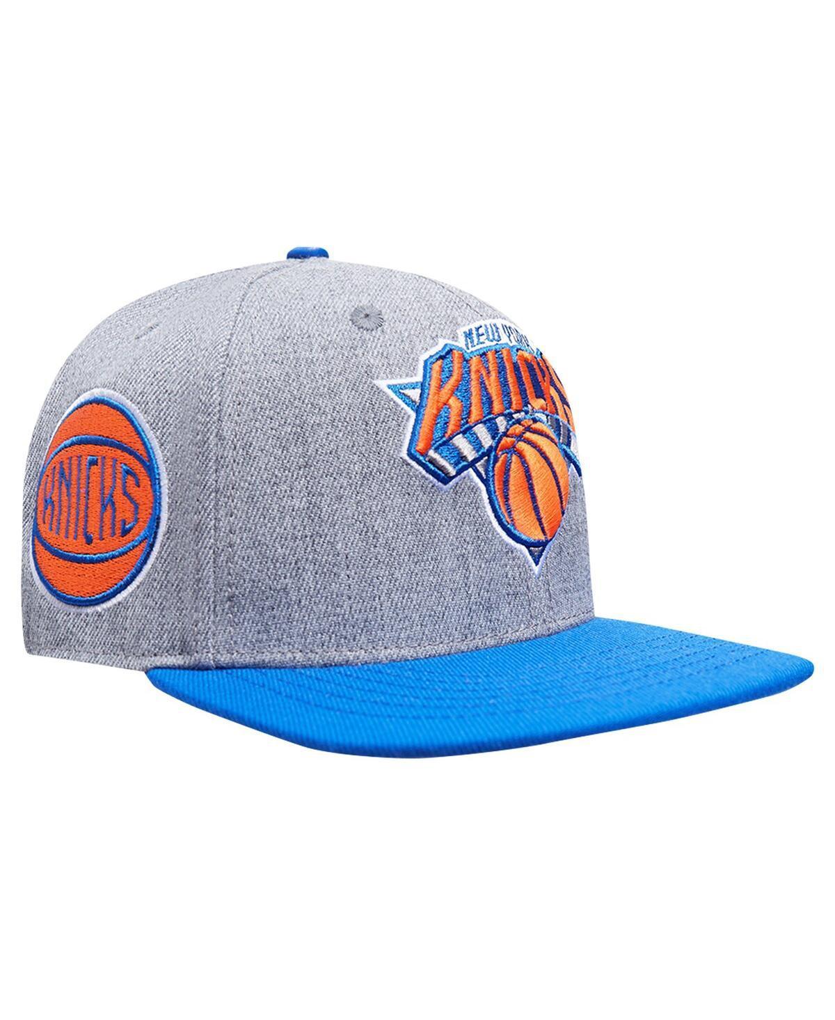 Pro Standard Mens Gray/Blue New York Knicks Classic Logo Two-Tone Snapback Hat Product Image