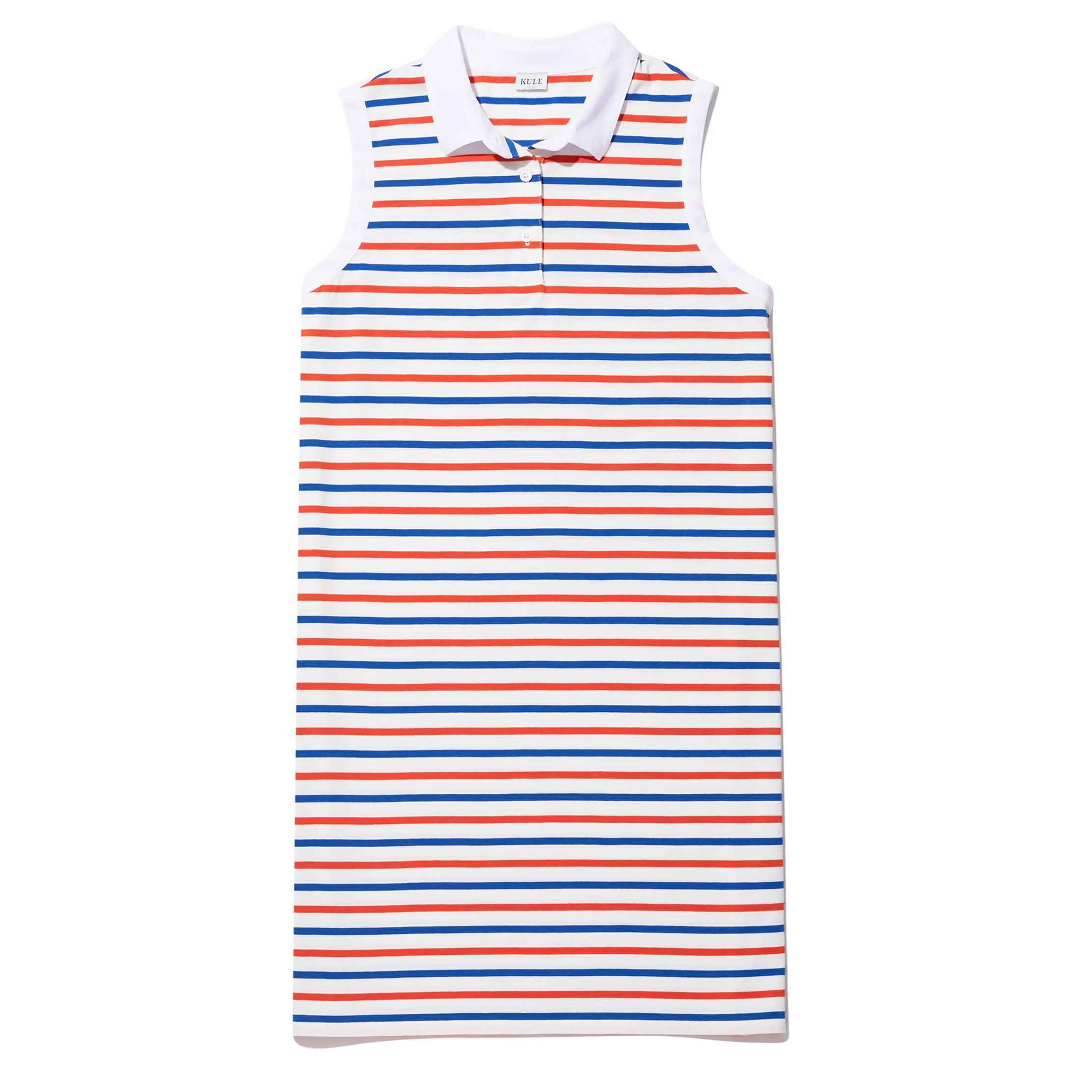 The Polo Dress - White/True Blue/Poppy Female Product Image