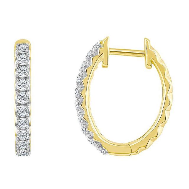 Celebration Gems 14k Gold 1/3 Carat T.W. Diamond Hoop Earrings, Womens, 14k Whgold Product Image