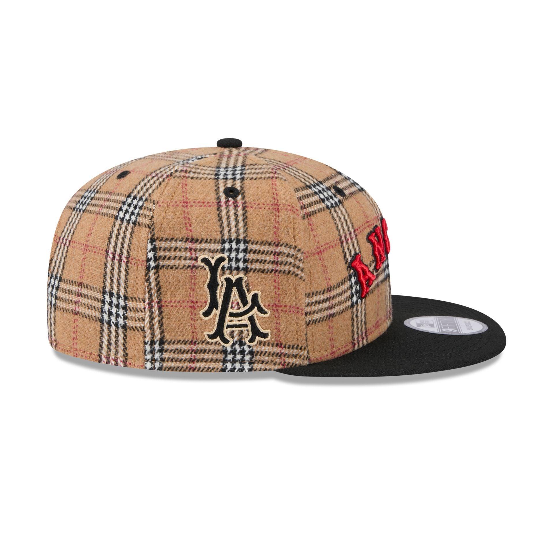 Los Angeles Angels Tan Tartan 9FIFTY Snapback Hat Male Product Image