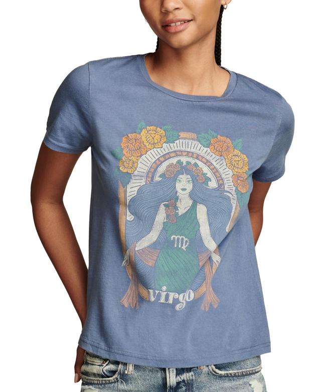 Lucky Brand Virgo Embroidered Boyfriend Tee (China ) Women's Clothing Product Image