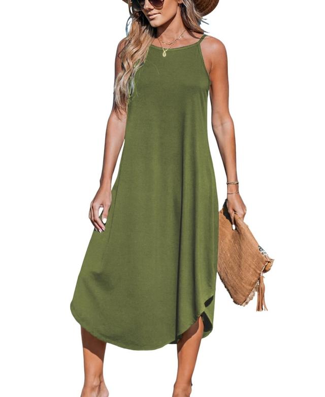 Cupshe Womens Cami Midi Cover Up Dress Product Image