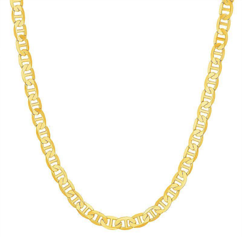 Mens 14k Gold Plated Mariner Chain Necklace Gold Tone Product Image