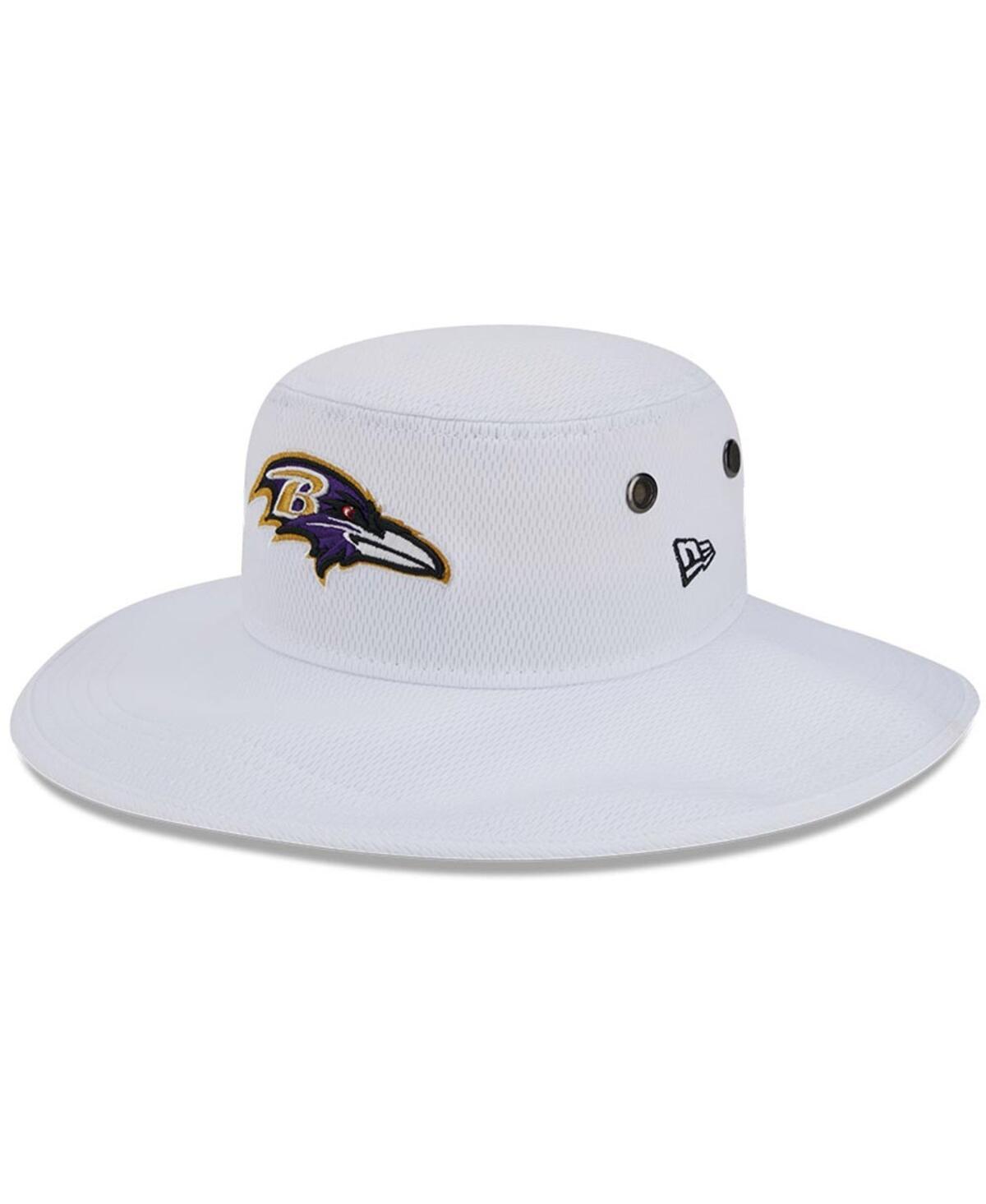 Mens New Era White Baltimore Ravens 2023 Nfl Training Camp Panama Bucket Hat Product Image