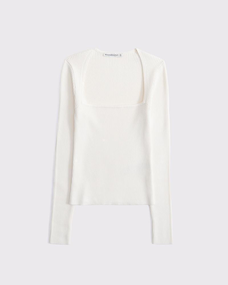 The A&F Ava Long-Sleeve Sweater Top Product Image