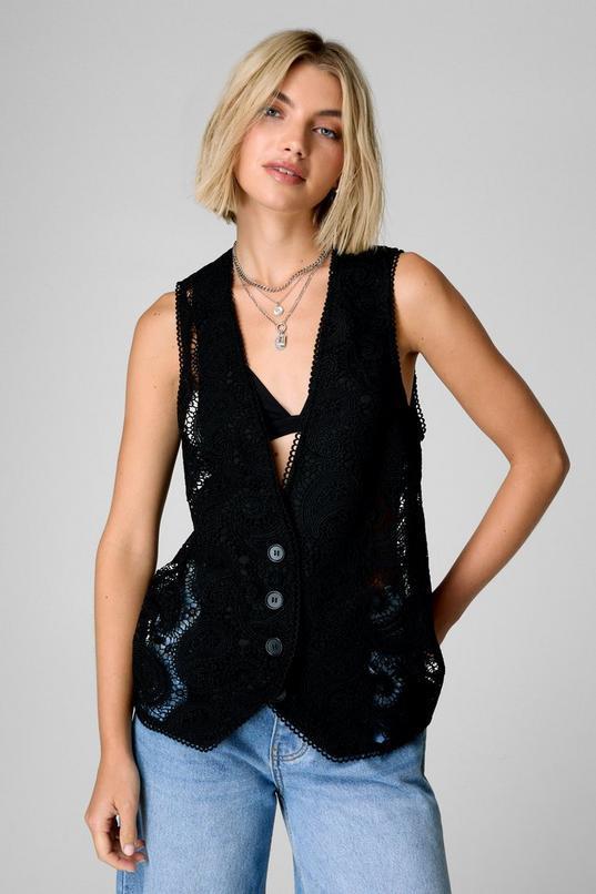 Premium Tailored Lace Vest  Product Image