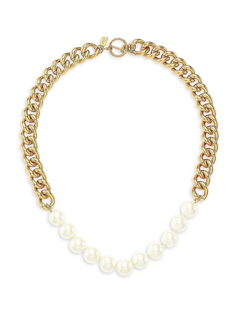 White Pearly Chain Necklace Product Image