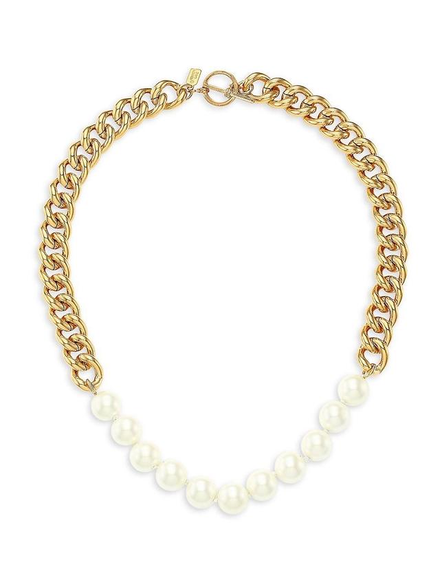 White Pearly Chain Necklace Product Image