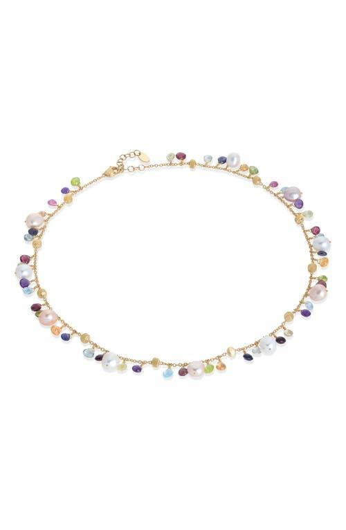 Marco Bicego 18K Yellow Gold Paradise Pearl Mixed Gemstone and Cultured Freshwater Pearl Necklace, 18 Product Image