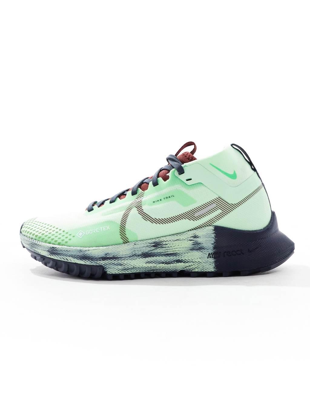 Nike Pegasus Trail 4 GORE-TEX sneakers in vapor green and gray Product Image