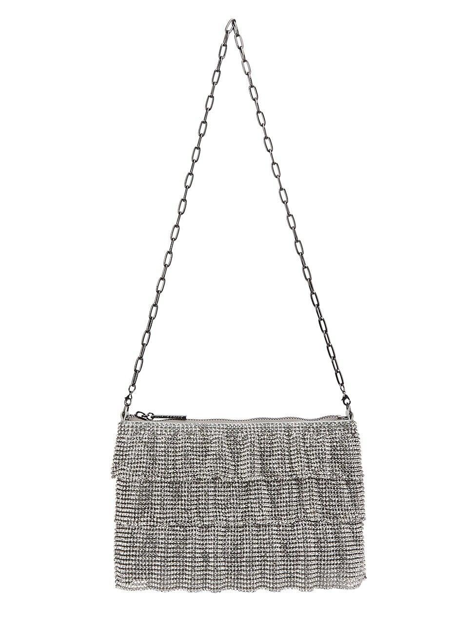 Womens Chloe Brass Mesh Crossbody Bag Product Image