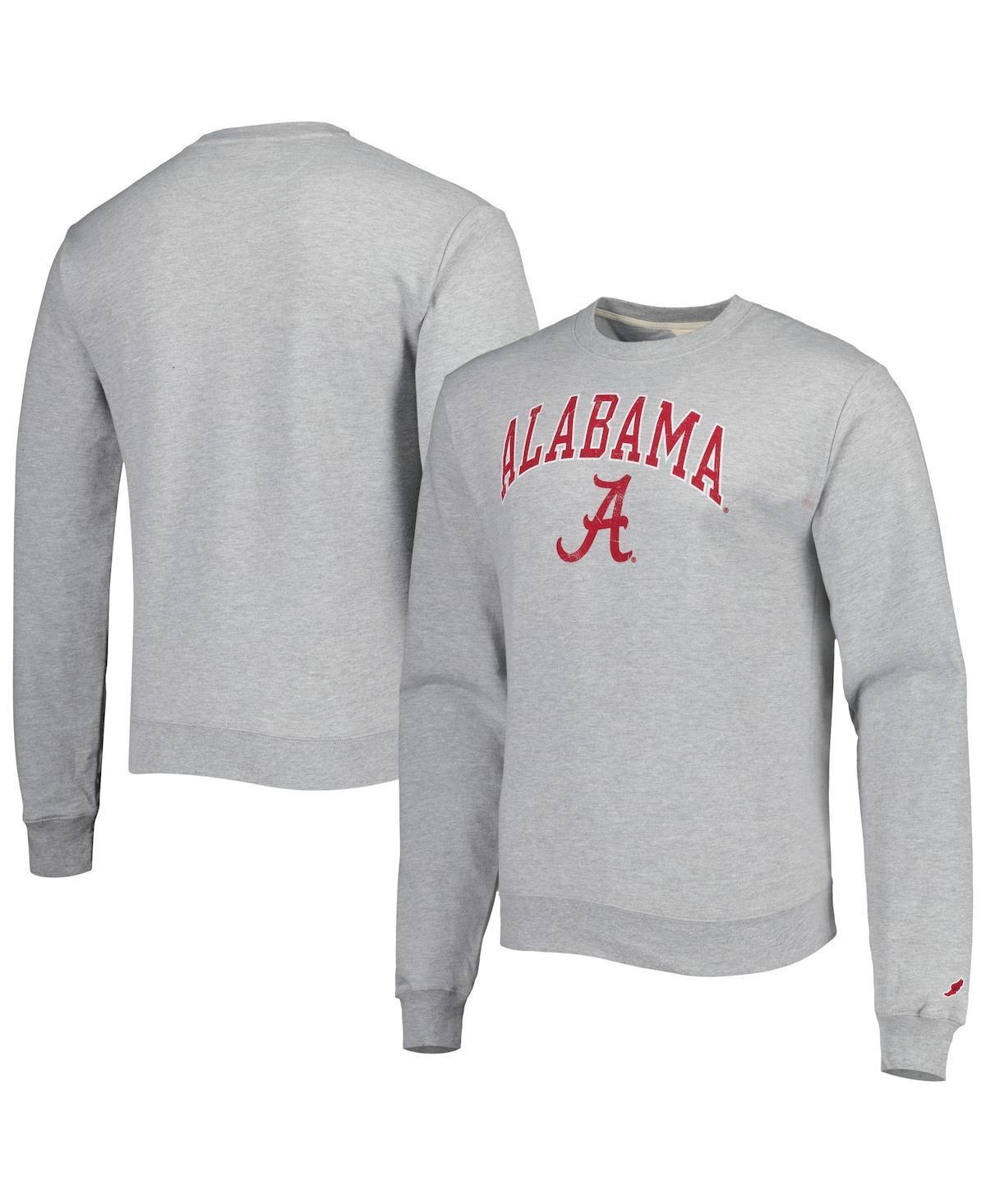 Mens League Collegiate Wear Heather Gray Alabama Crimson Tide 1965 Arch Essential Fleece Pullover Sweatshirt Product Image