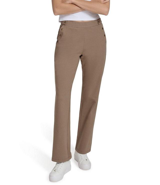 Andrew Marc Sport Knit Twill Kick Flare Pant with Sailor Buttons Product Image