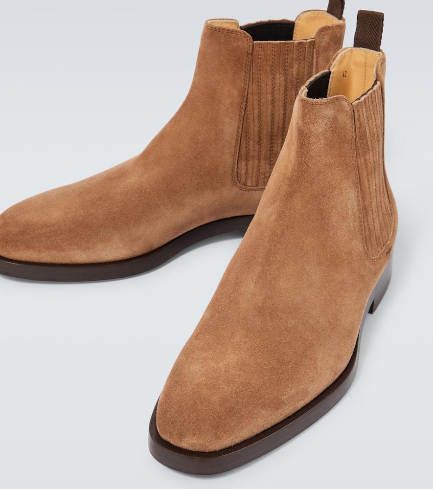 Suede Chelsea Boots In Brown Product Image