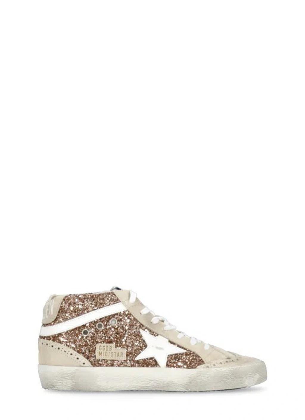 GOLDEN GOOSE Mid Star Sneakers In Tan Product Image