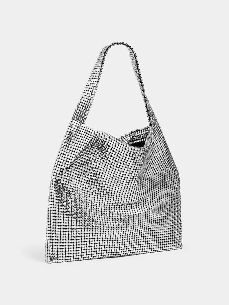 Silver Pixel metallic tote bag Product Image