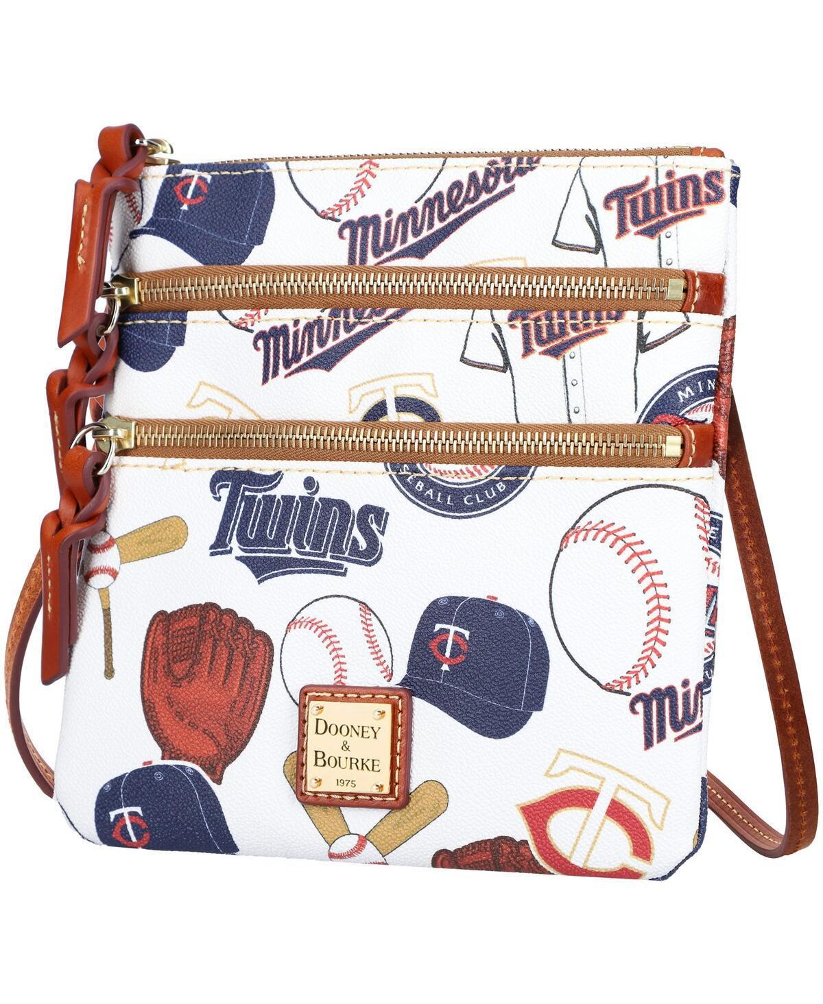 Womens Dooney & Bourke Minnesota Twins Game Day Triple-Zip Crossbody Purse Product Image