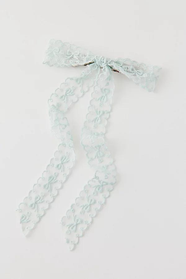 Medium Lace Hair Bow Barrette Set Womens at Urban Outfitters Product Image