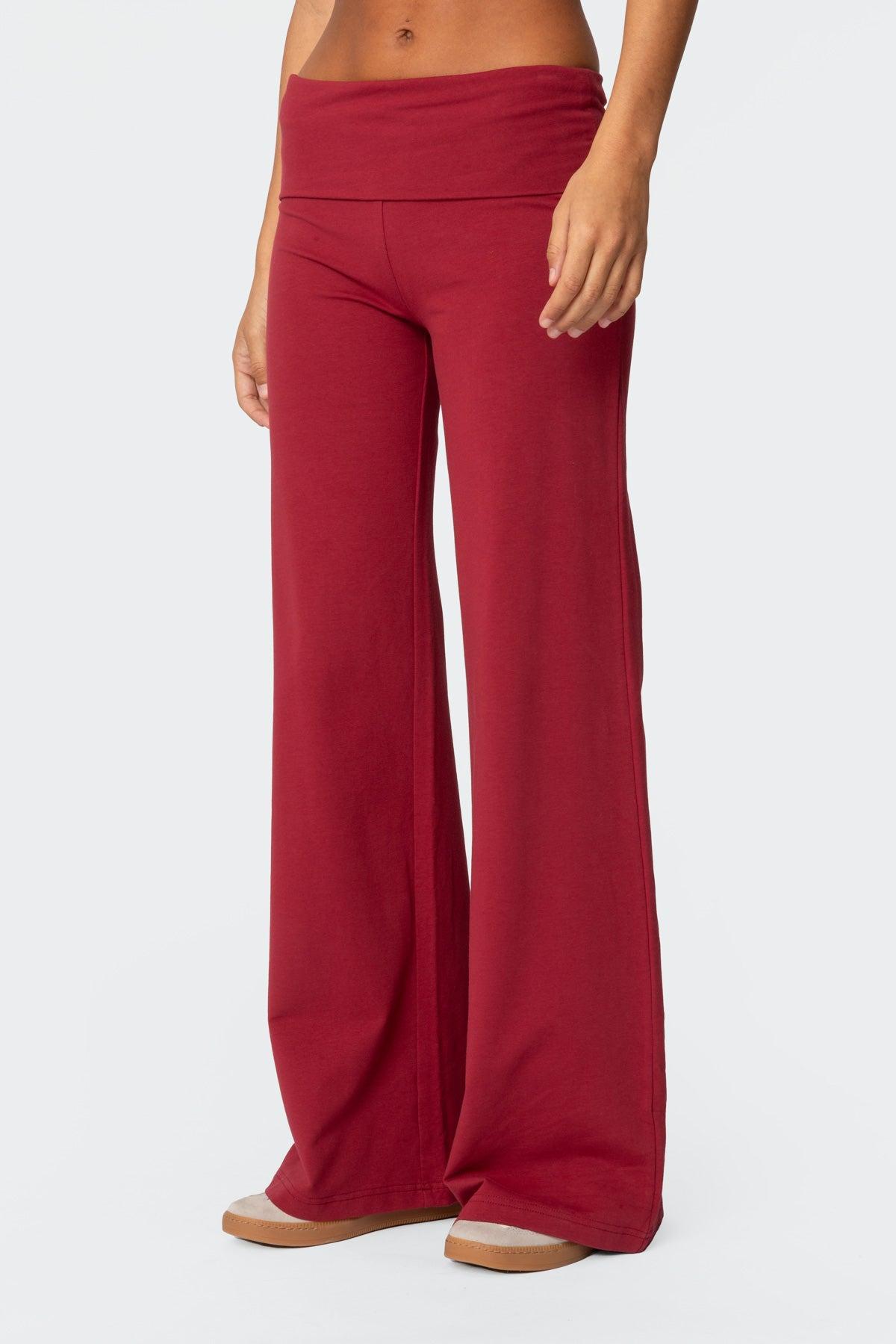 Wide Leg Fold Over Pants Product Image