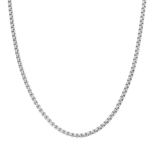 Mens LYNX Stainless Steel 3.5 mm Box Chain Necklace Product Image