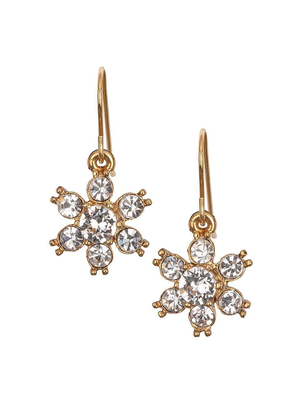 Womens Vere 18K Gold-Plated & Glass Crystal Drop Earrings Product Image