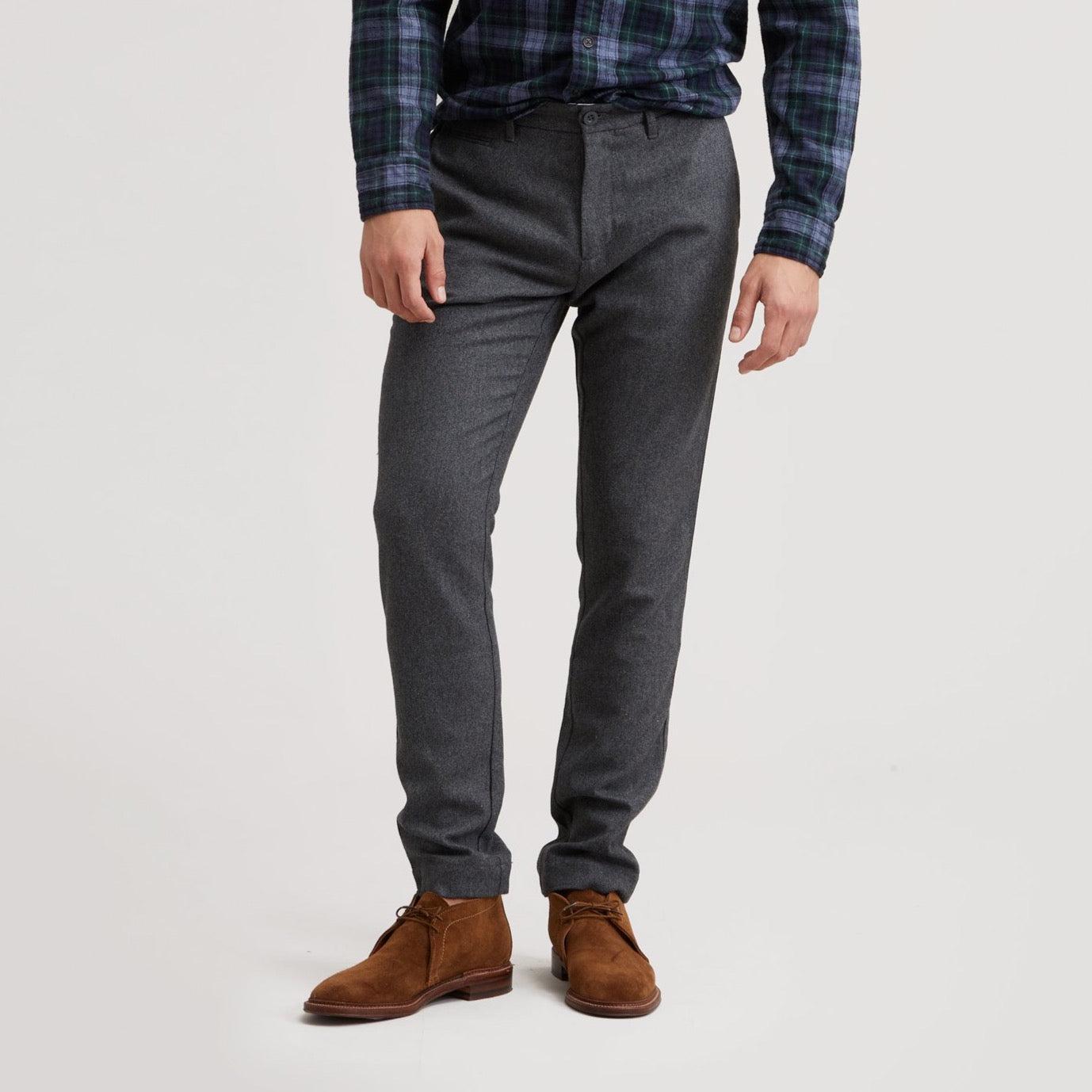 Grayers Slim Fit Wool Flannel Pants - Gray Product Image