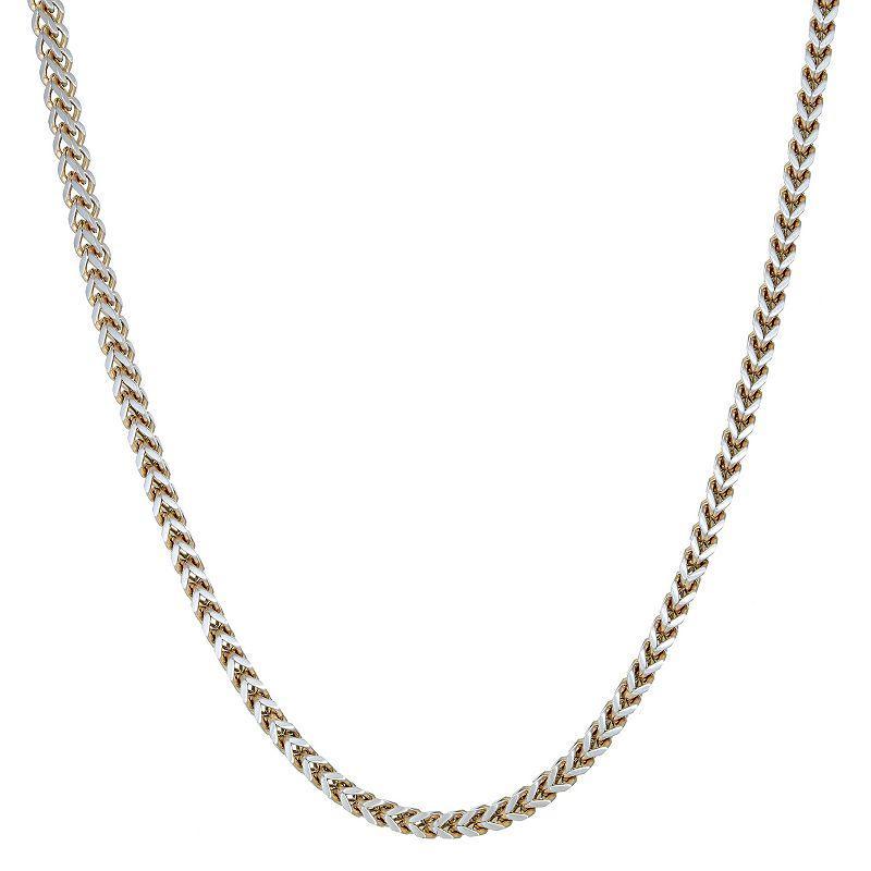 Mens LYNX Stainless Steel Foxtail Chain Necklace Gold Tone Product Image