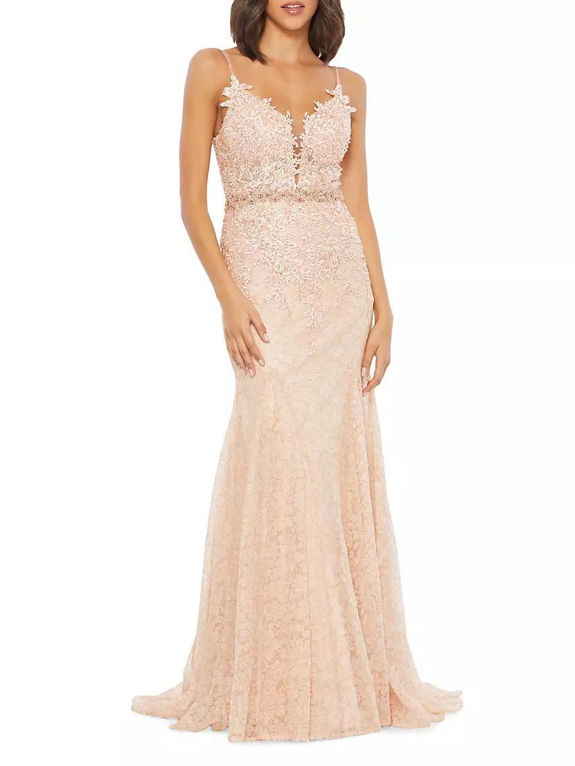 Floral & Bead-Embellished Gown Product Image