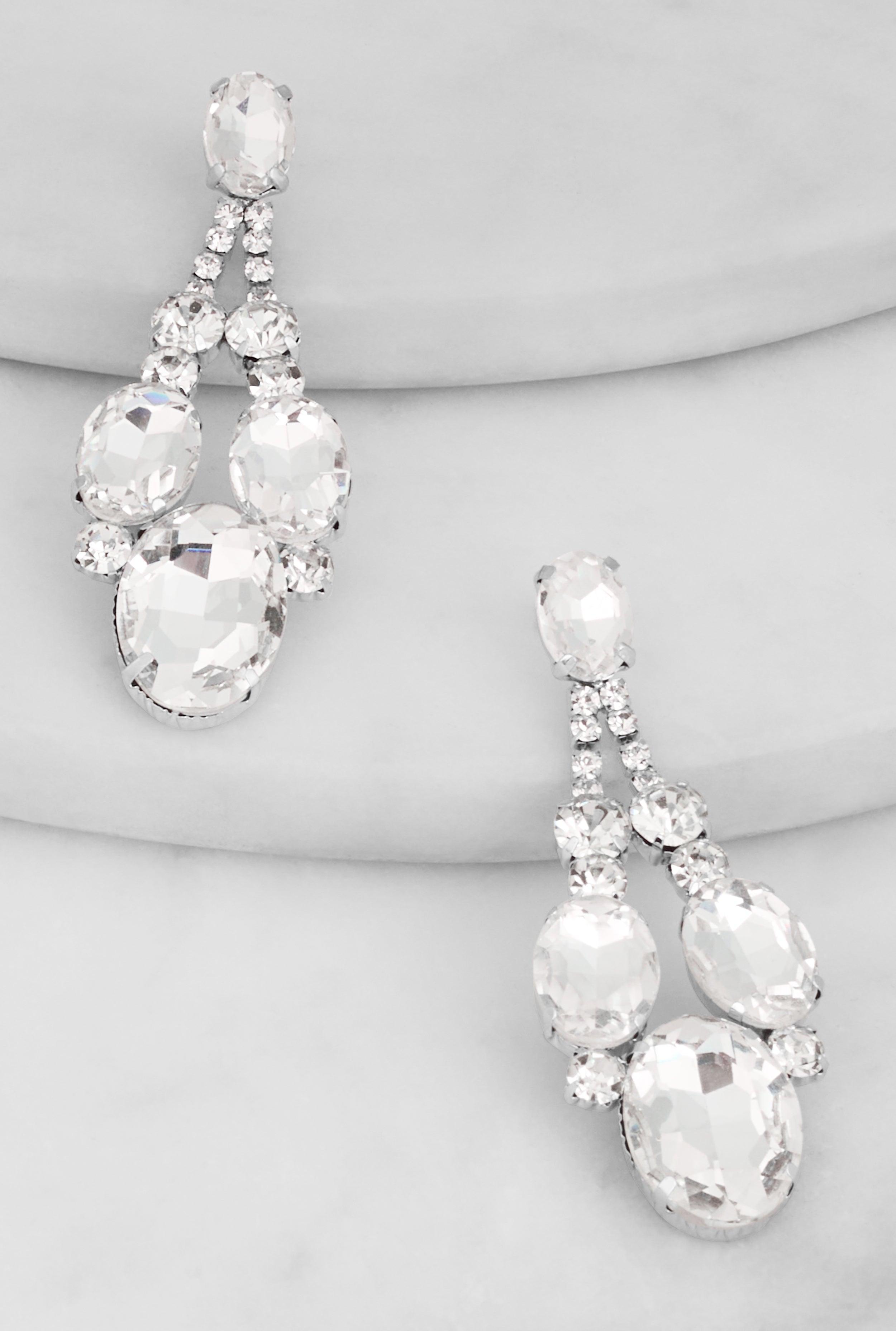 Cubic Zirconia Chandelier Earrings Female Product Image