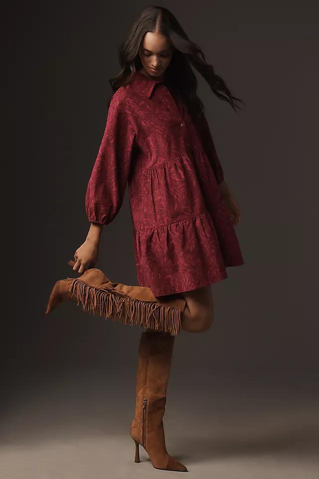 The Bettina Tiered Shirt Dress by Maeve: Mini Corduroy Edition Product Image