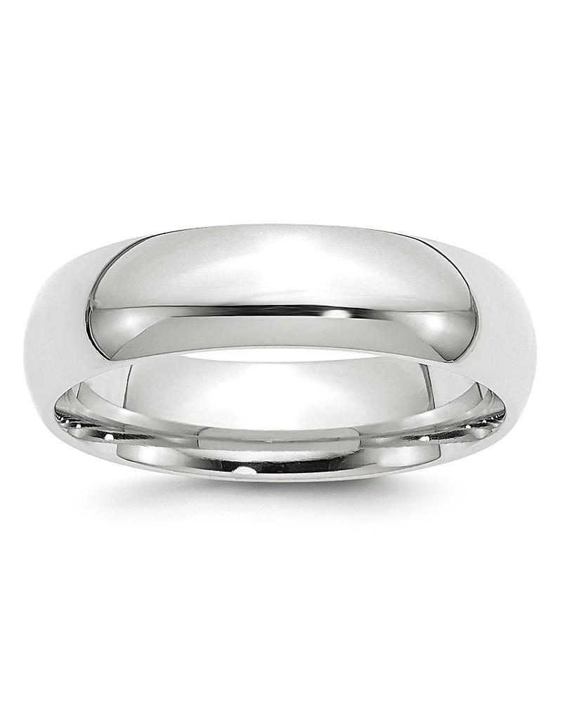 Bloomingdales Mens 6mm Comfort Fit Band Ring in 14K White Gold - 100% Exclusive Product Image